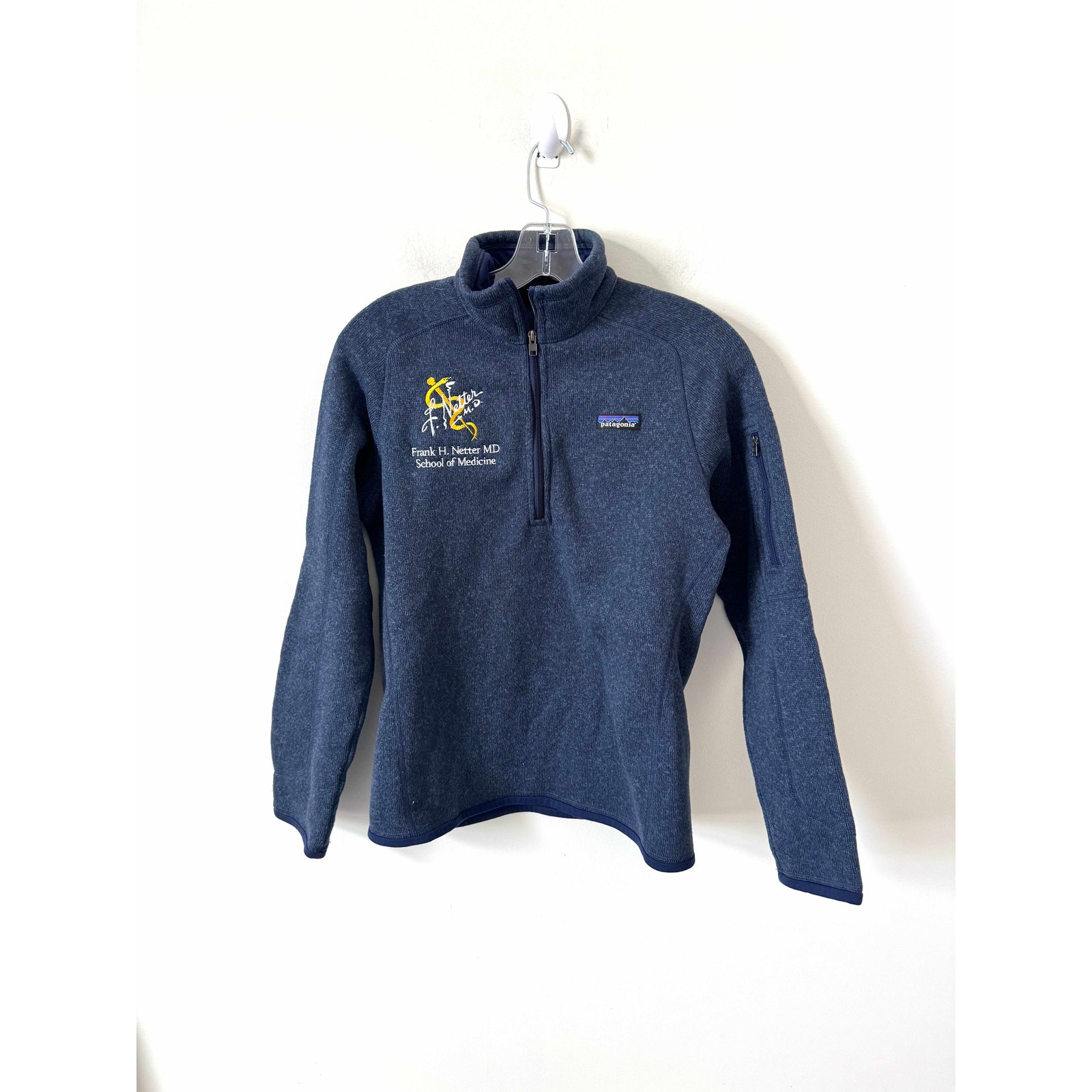 Patagonia Quinnapiac School Of Medicine Fleece Quarter Zip Jacket Blue Size M